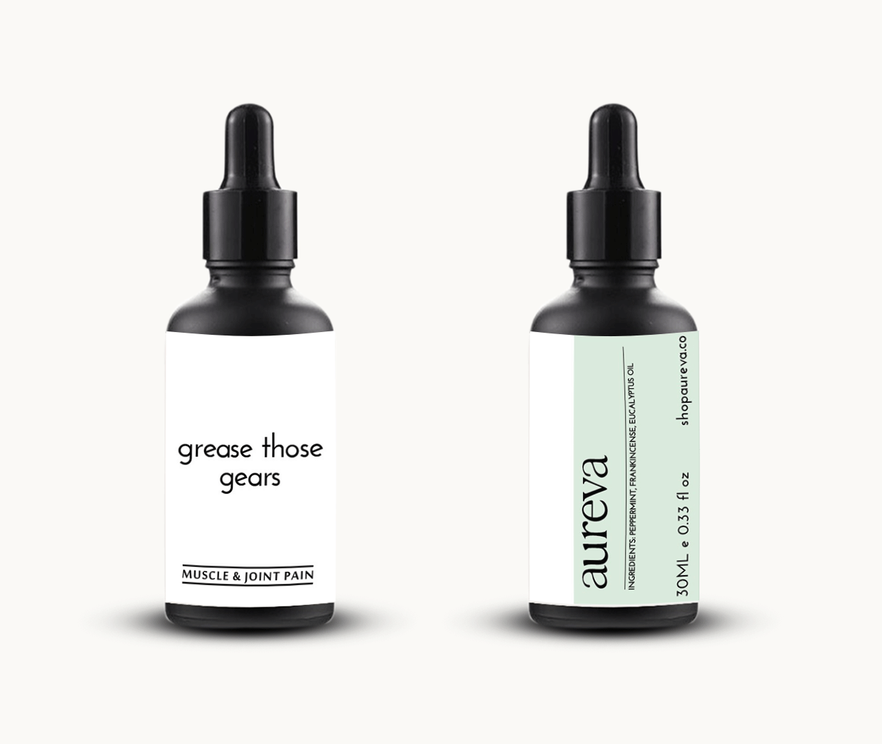 Aureva Grease Those Gears joint and mobility essential oil roll-on 10ml with eucalyptus peppermint and rosemary